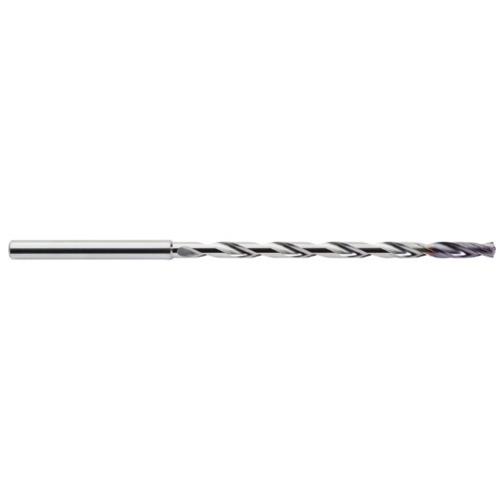 Picture of M.A. Ford CXDCEM1030AP Deep Hole Over 8Xd Coolant Thru Carbide 140° - 142° 0.405 Dia 0.472 Shank 11.14 OAL 2 Flute 7.598 Flute Length Carbide AlTiN